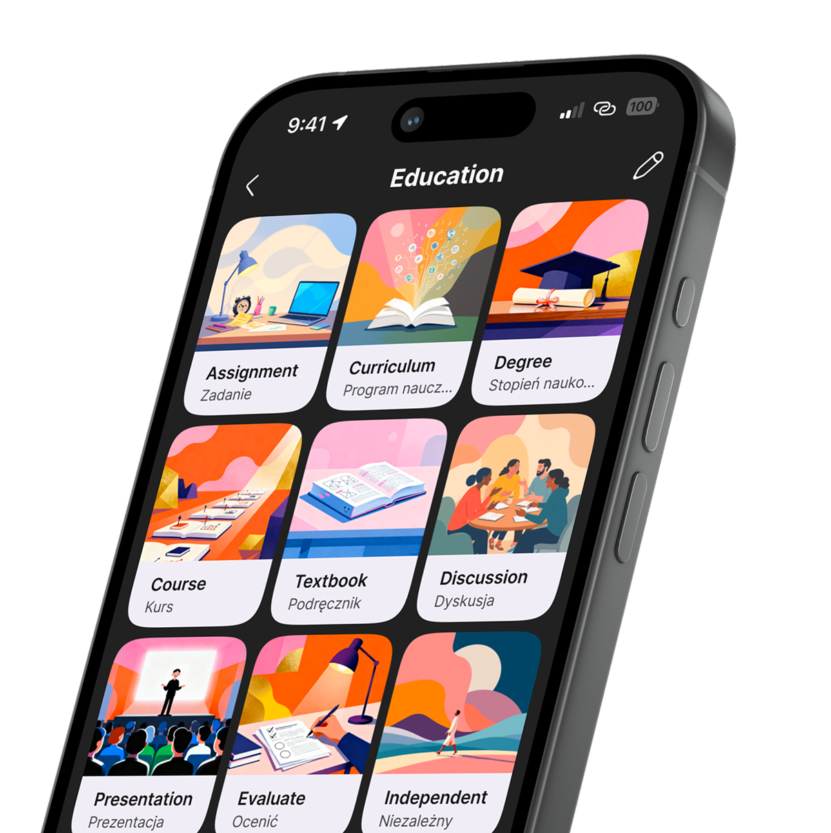 Jenzi Education app interface